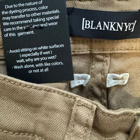 BLANK NYC Mens Wooster Straight Leg Jeans Stretch Denim Tan Khaki NWT 28 x 32 - Picture 5 of 7